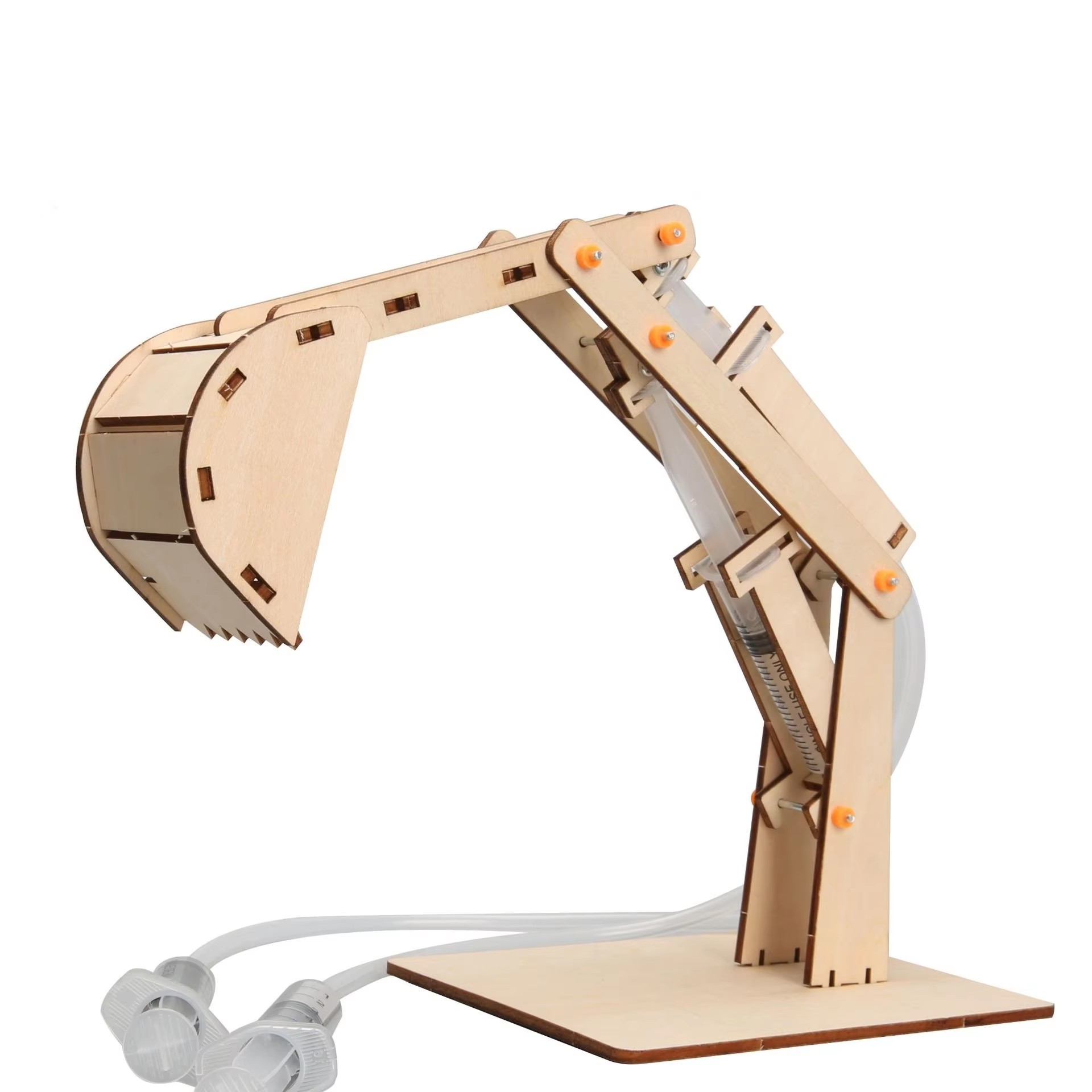 Hobby Is Science - Spaßiges STEM DIY Wissenschafts-Set Holz-Hydraulikbagger-Modell Handgefertigtes