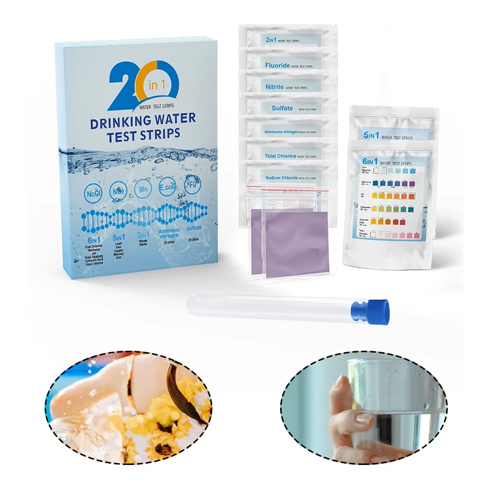 Ph Strip Test - YAGO 20-in-1 Wasserteststreifen Trinkwasser-Testkit für Zuhause