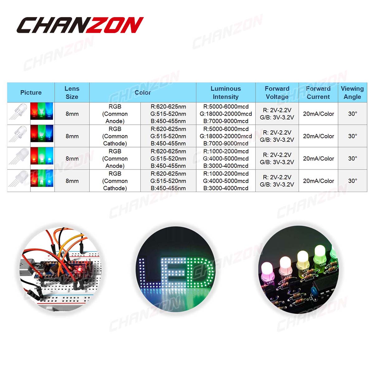 50 Stück 8 mm RGB-LED-Emission – Hobby Is Science Bewertung und Preis