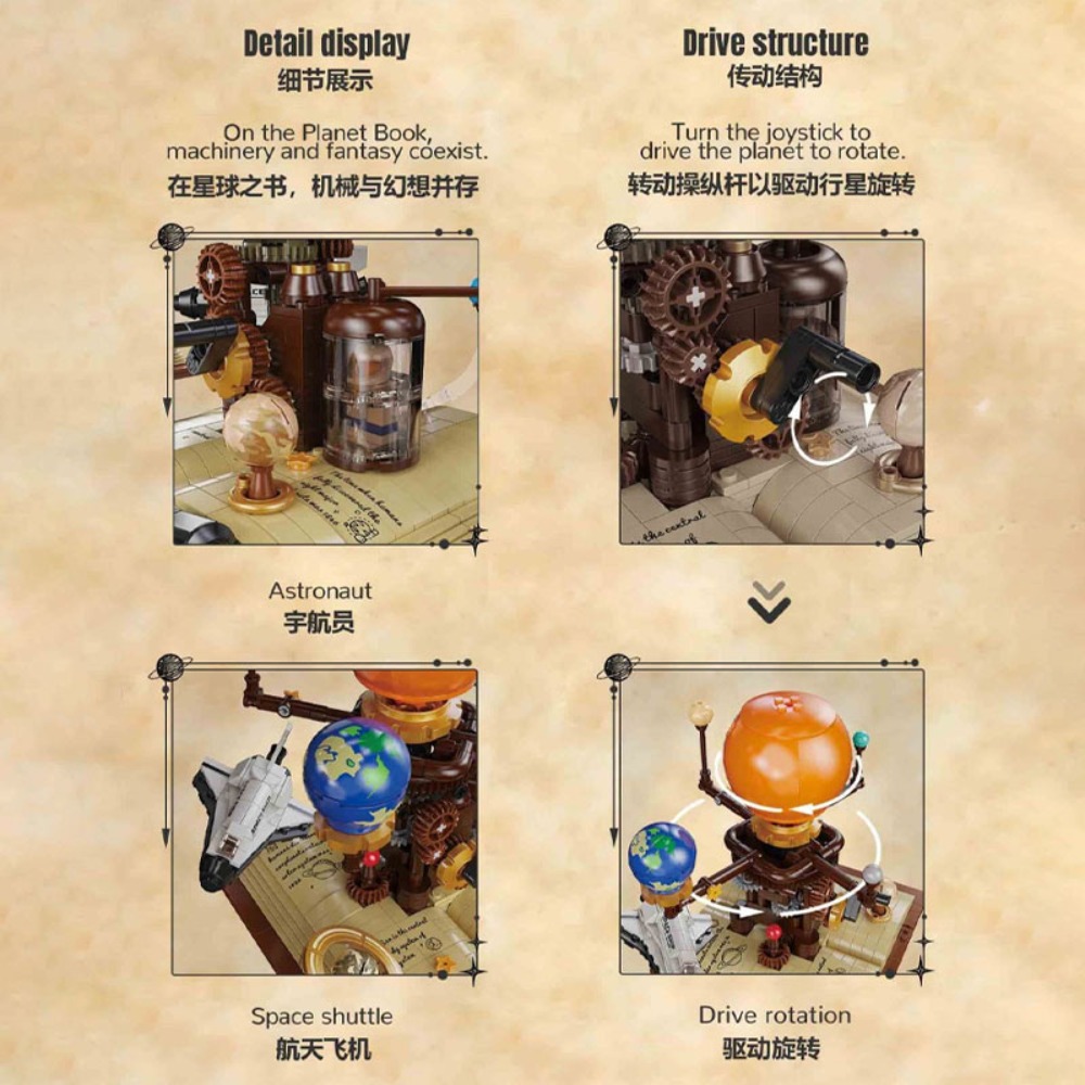 672-teiliger Sonnensystem-Baus – Solar System Orrery Bewertung und Preis